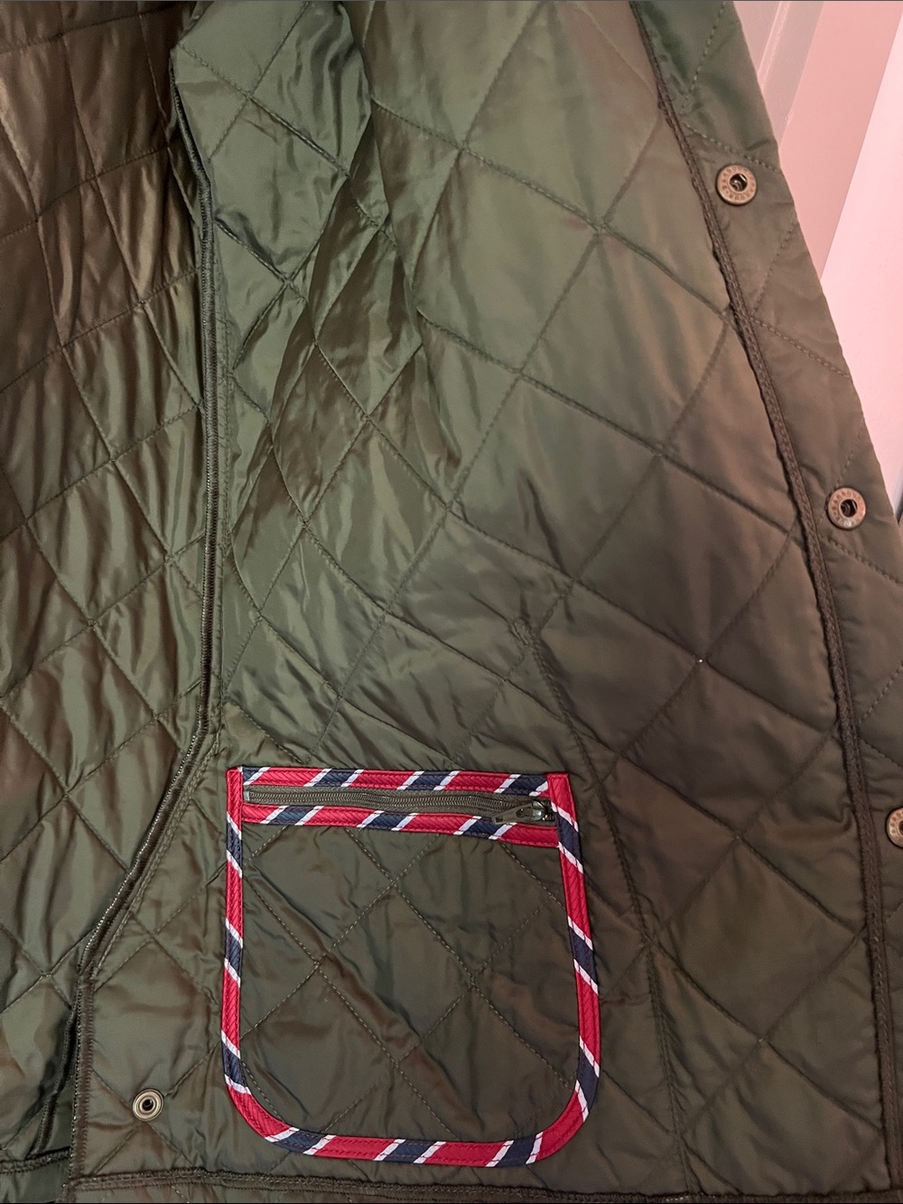 Barbour Polo Club Olive Green Quilted Jacket - Picture 4 of 6